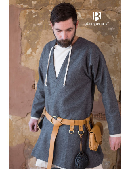 Túnica Medieval Loki gris manga larga