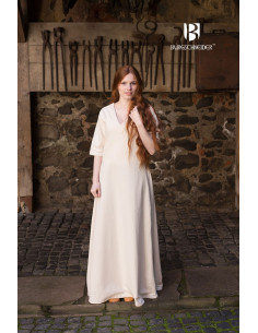 Túnica Medieval Crema Manga Corta
