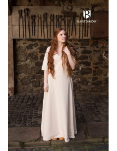Túnica Medieval Crema Manga Corta 2