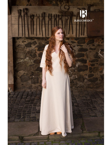 Túnica Medieval Crema Manga Corta