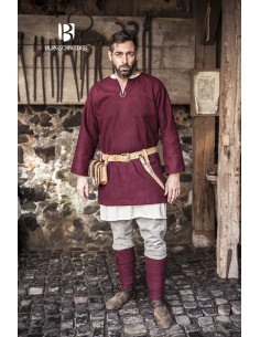 Túnica medieval Lodin, roja 2
