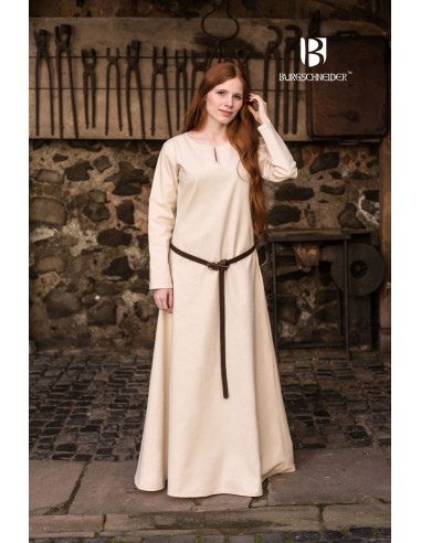 Túnica Medieval Crema Manga Larga