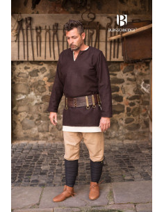 Túnica medieval Lodin, marrón