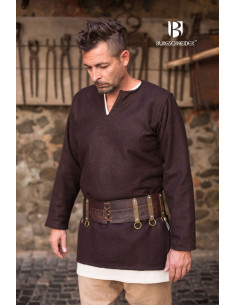 Mittelalterliche Tunika Lodin, braun 2