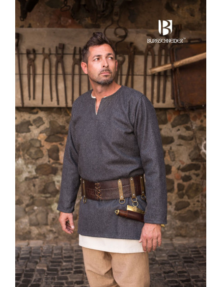 Túnica medieval Lodin, gris oscuro