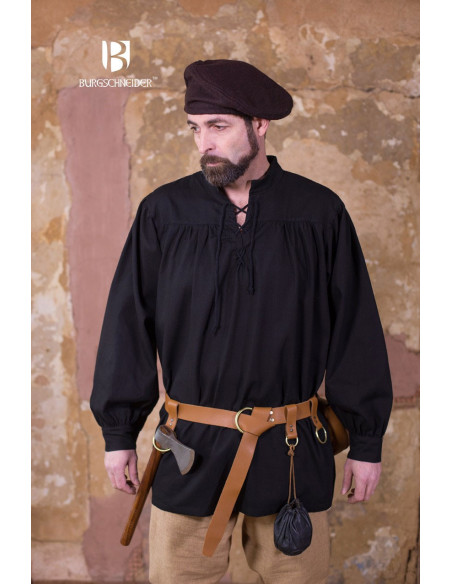 Mittelalterhemd Störtebecker Krawatten, schwarz