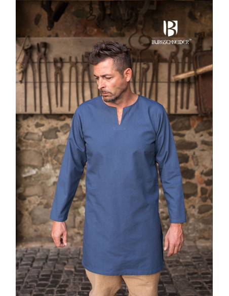 Mittelalterliche Tunika Leif, blau