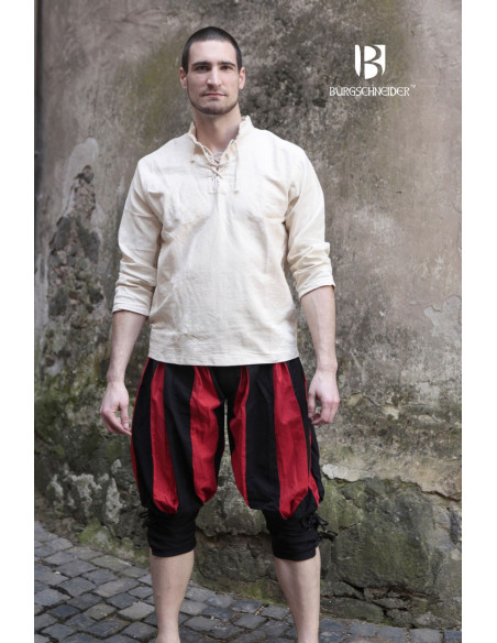Caprihose Maximilian, rot-schwarz