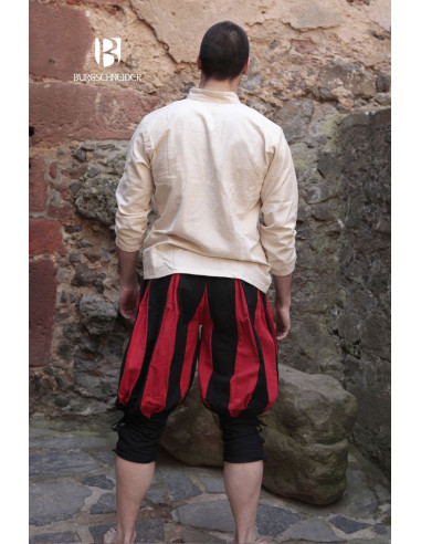 Pantalones pirata Maximilian, rojo-negro