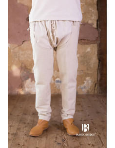 Pantalones medievales Brandolf, crema