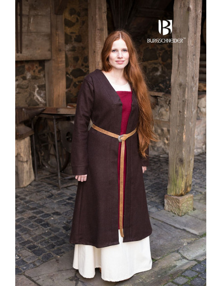 Brial Medieval Aslaug Marrón en Lana Brial Medieval Aslaug Marrón en Lana
