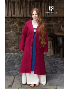 Rode middeleeuwse Aslaug Brial in wol 2
