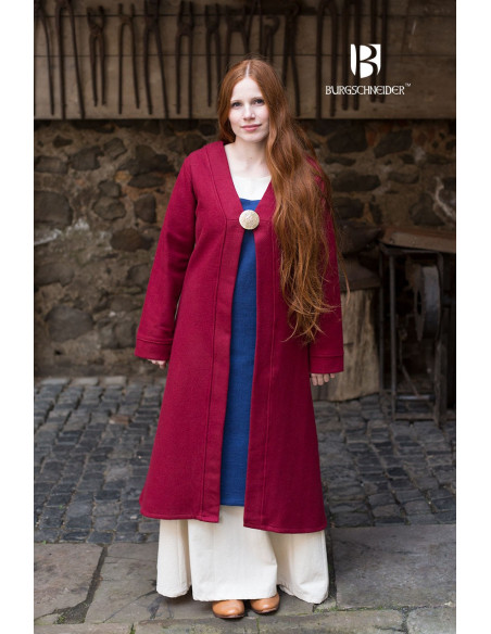 Brial Medieval Aslaug Rojo en Lana Brial Medieval Aslaug Rojo en Lana