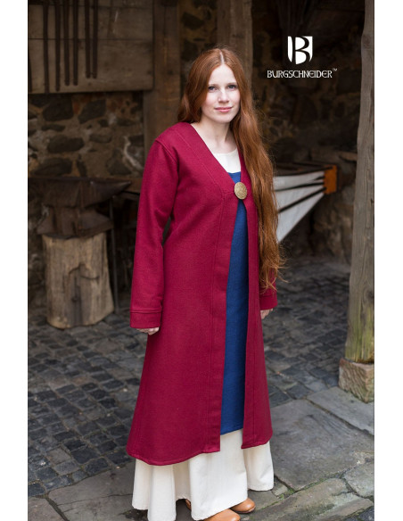 Brial Medieval Aslaug Rojo en Lana Brial Medieval Aslaug Rojo en Lana