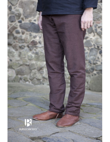 Pantalones medievales Ragnar, marrón oscuro