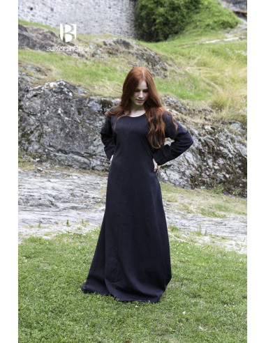 Túnica medieval Freya, negro