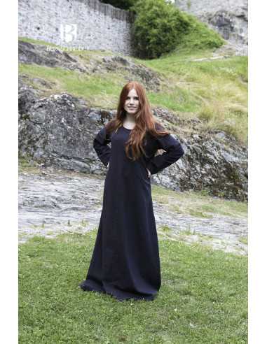 Túnica medieval Freya, negro