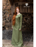 Middeleeuwse tuniek Freya, groen