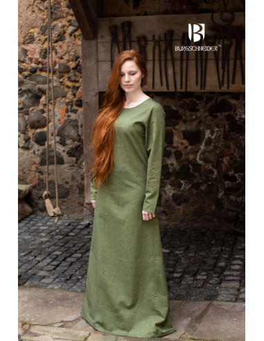 Middeleeuwse tuniek Freya, groen