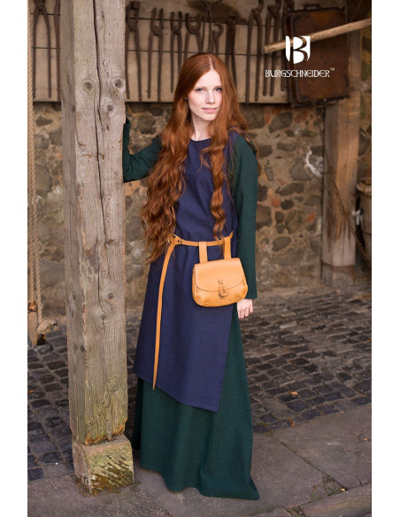 Mittelalterlicher Damen-Wappenrock Haithabu Blau