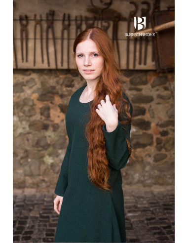 Túnica medieval Freya, verde oscuro