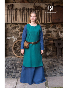 Túnica medieval Freya, azul 2