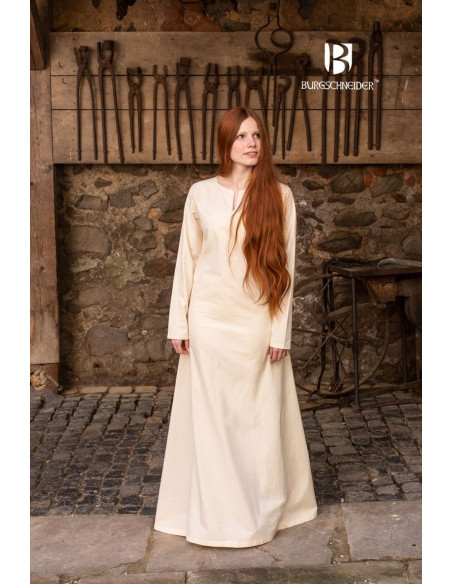 Túnica medieval de verano Elisa, natural