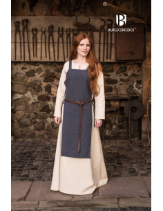Gyda-Wappenmantel aus grauer Baumwolle