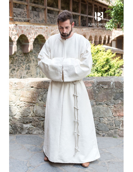 Traje de Monje medieval Benediktus, blanco