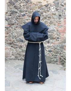 Gewand des mittelalterlichen Mönchs Benediktus, schwarz