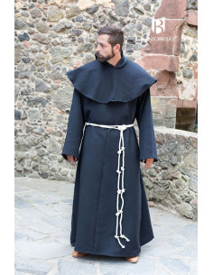 Middeleeuws monnikskostuum Benediktus, zwart