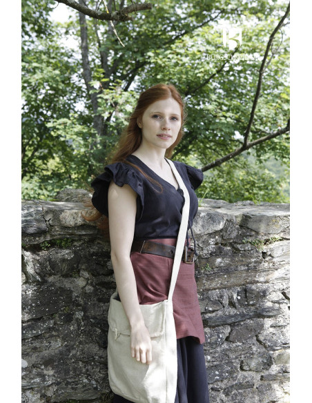 Bolso medieval Ehwaz, cierre cuerno