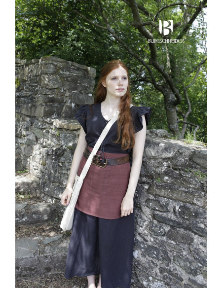 Bolso medieval Ehwaz, cierre cuerno