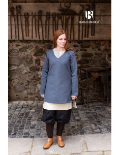 Middeleeuwse Tuniek Frekja Grijs-Blauw 2