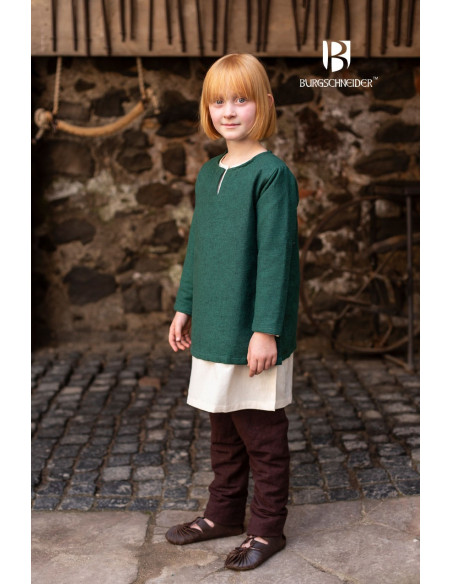 Túnica medieval para niños, Eriksson verde