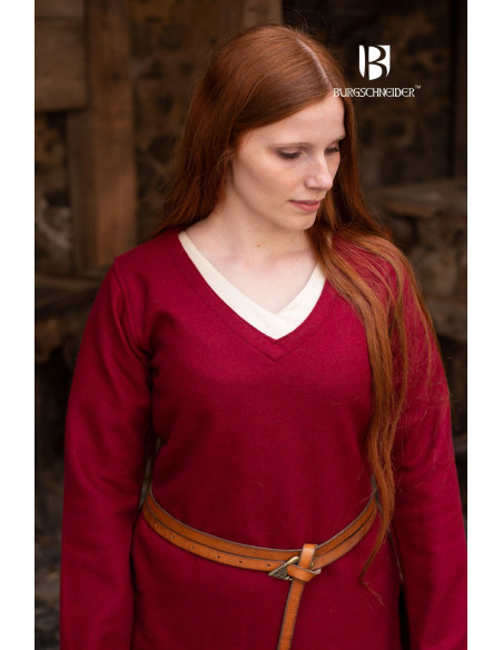 Túnica Medieval Hyria Roja en Lana