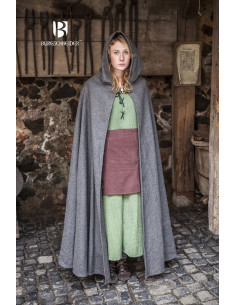 Capa medieval lana Hibernus, gris