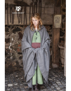 Capa medieval lana Hibernus, gris 2