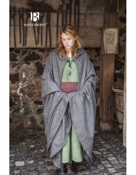 Hibernus mittelalterlicher Wollumhang, grau