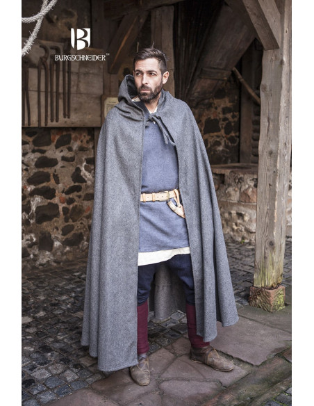 Hibernus mittelalterlicher Wollumhang, grau