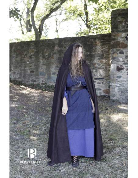 Capa medieval lana Hibernus, marrón