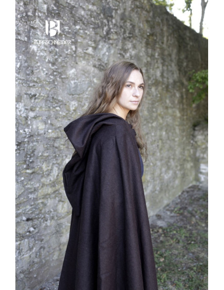 Capa medieval lana Hibernus, marrón