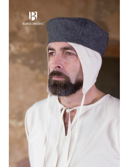 Hugo middelalderhat, grå