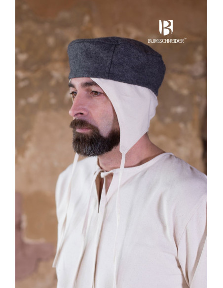 Gorro medieval Hugo, gris