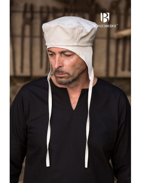 Gorro medieval Hugo, crema