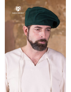 Gorro renacentista Harald, verde