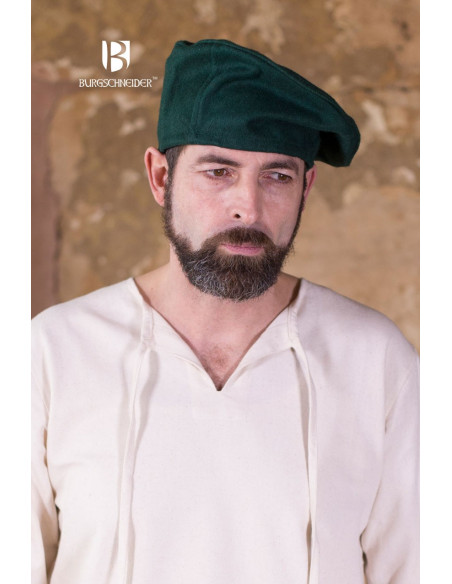 Gorro renacentista Harald, verde