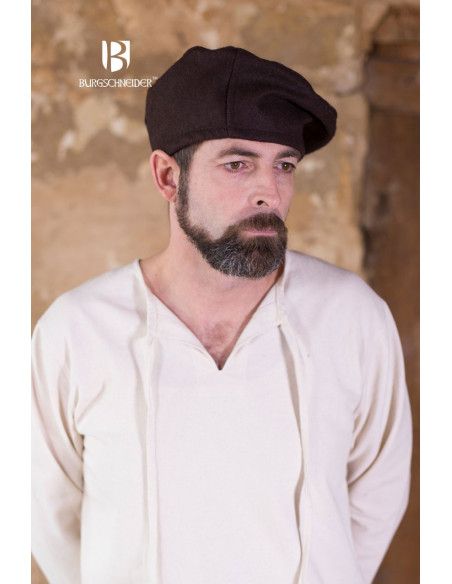 Gorro renacentista Harald, marrón