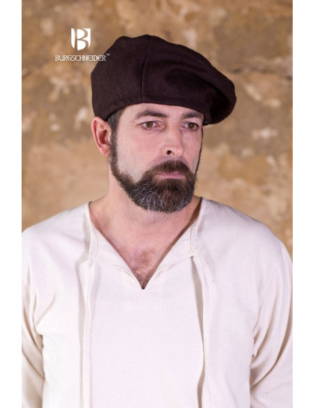 Gorro renacentista Harald, marrón