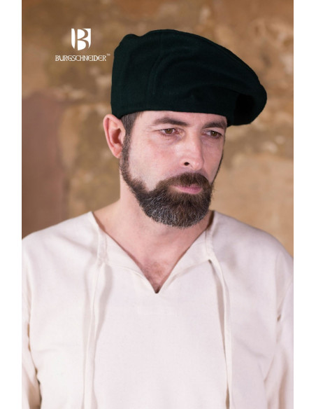 Harald Renaissance Mütze, Schwarz